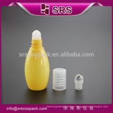 SRS Косметический карман для бутылочек с пустым карманом на бутылке, 18 мл объемная форма желтый пластиковый контейнер для геля с металлическим шариком и крышкой